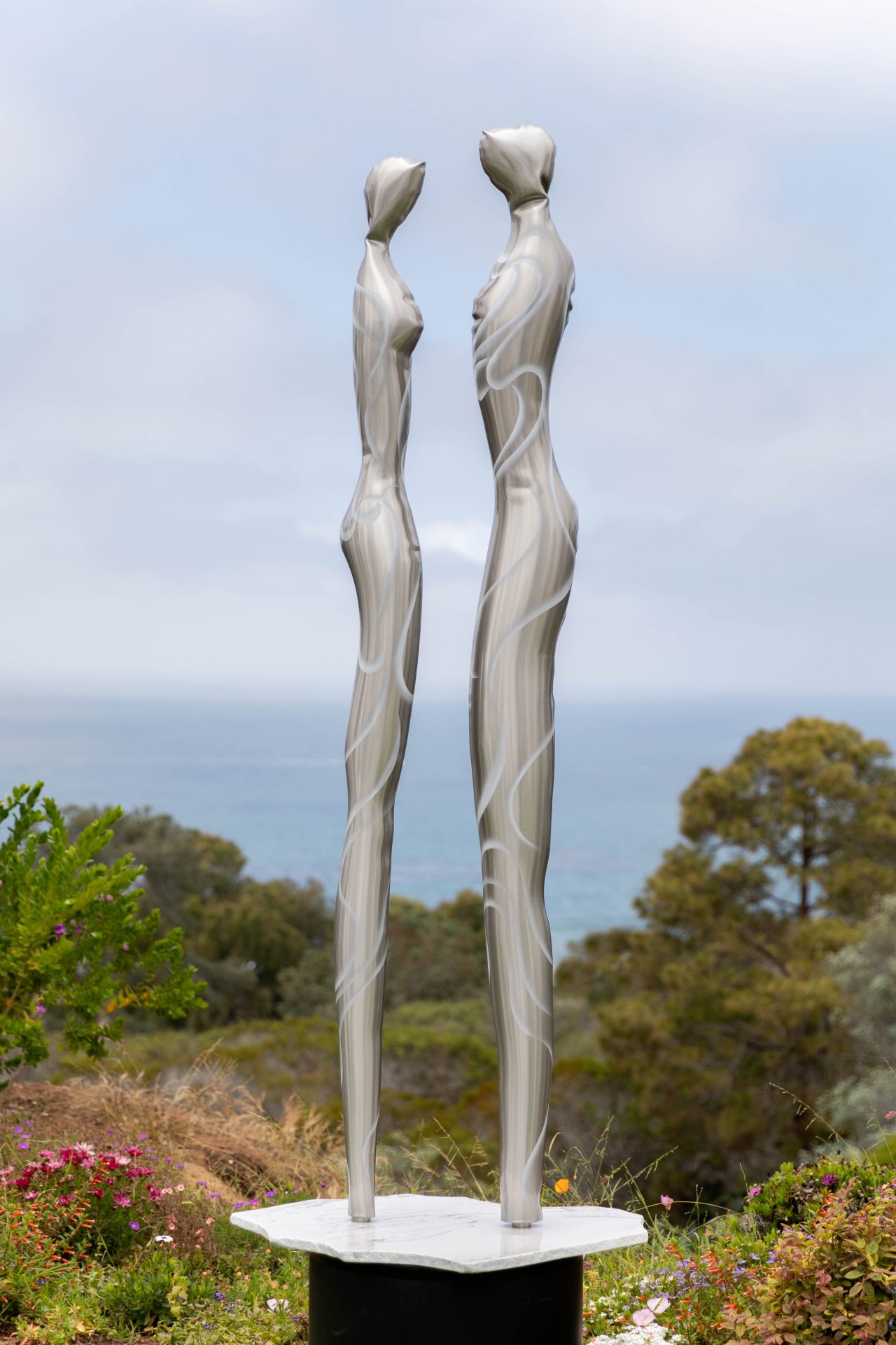 'Alabaster' stainless steel sculpture